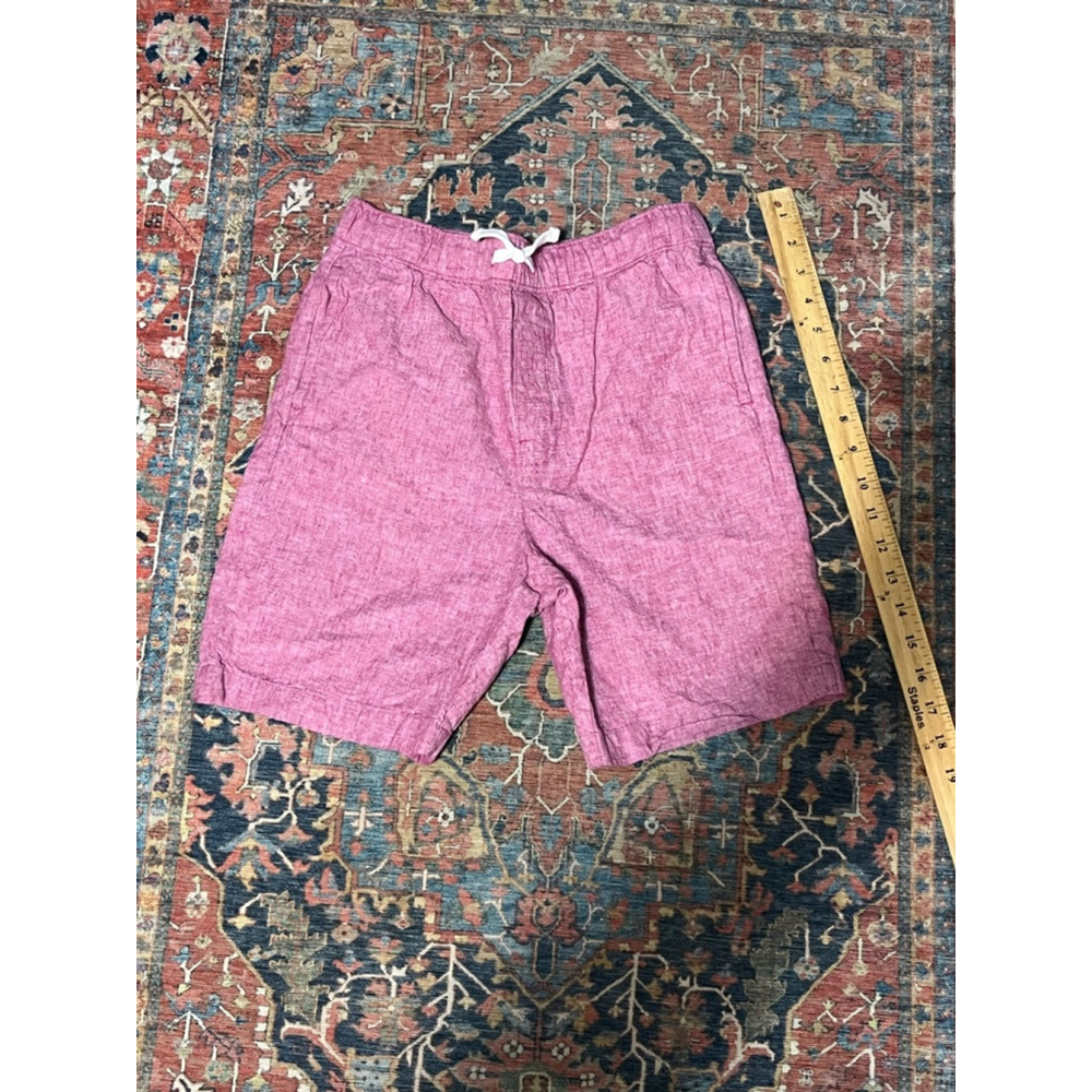 Janie and Jack Pink Cotton Linen Blend Big Boy Shorts